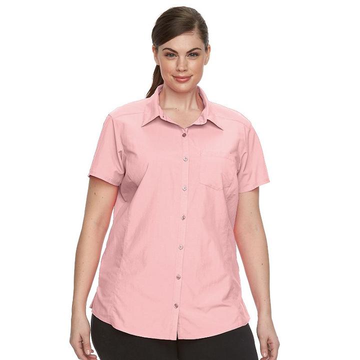 Plus Size Columbia Amberley Omni-shade Shirt, Women's, Size: 1xl, Pink Ovrfl