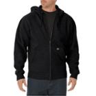 Men's Dickies Midweight Fleece Zip-up Hoodie, Size: Regular, Black