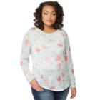 Juniors' Plus Size Wallflower Hacci Tee, Teens, Size: 2xl, Green