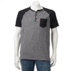 Men's Levi's&reg; Landon Raglan Henley Tee, Size: Medium, Dark Grey
