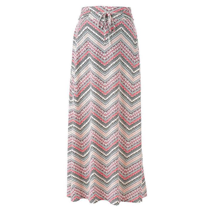 Women's Studio 253 Print Maxi Skirt, Size: Small, Med Pink
