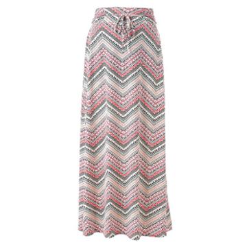 Women's Studio 253 Print Maxi Skirt, Size: Small, Med Pink