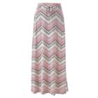 Women's Studio 253 Print Maxi Skirt, Size: Small, Med Pink