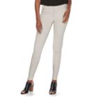 Petite Apt. 9&reg; Torie Zipper Accent Crop Ankle Dress Pants, Women's, Size: 2 Petite, Silver