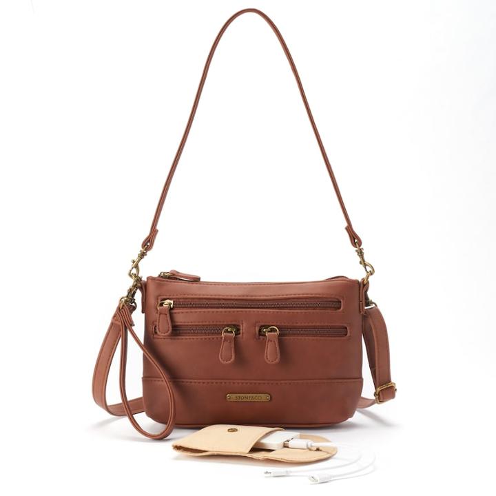 Stone & Co. Leather 4-bagger Phone Charging Convertible Crossbody Bag, Women's, Brown Oth