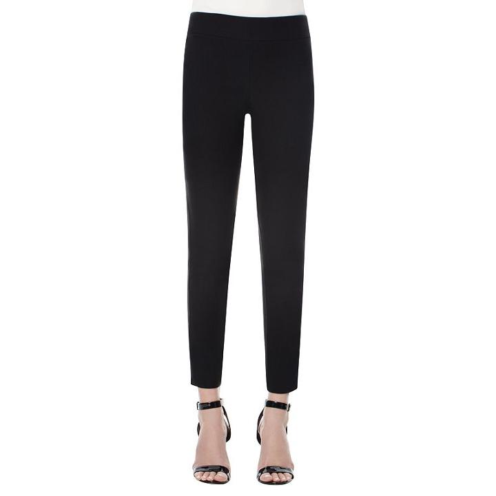 Women's Harve Benard Classic Pull-on Straight-leg Ankle Pants, Size: 8, Black