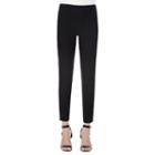 Women's Harve Benard Classic Pull-on Straight-leg Ankle Pants, Size: 8, Black