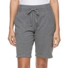Petite Tek Gear&reg; Knit Bermuda Shorts, Women's, Size: L Petite, Med Grey