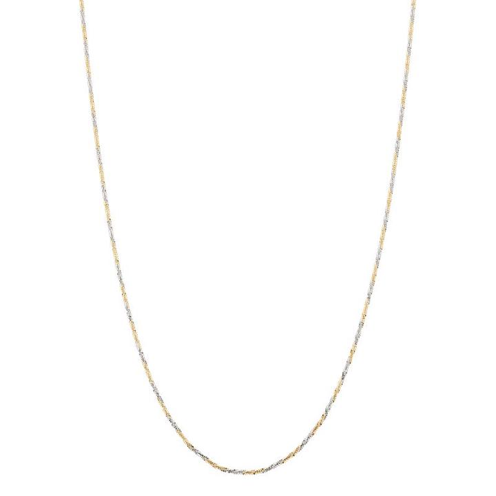 Tri-tone 10k Gold Adjustable Cyclone Chain Necklace, Women's, Size: 16, Multicolor
