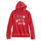 Girls 7-16 So&reg; Holiday Fleece Sweatshirt, Size: 7-8, Med Red