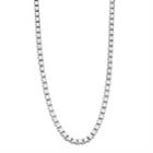 Men's Sterling Silver Box Chain Necklace, Size: 22, Grey