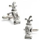 Plated Golf Bag Cuff Links, Men's, Multicolor