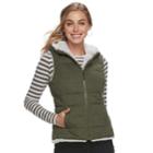 Women's Be Boundless Hooded Reversible Vest, Size: Medium, Med Green