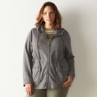 Plus Size Sonoma Goods For Life&trade; French Terry Utility Jacket, Women's, Size: 2xl, Dark Grey