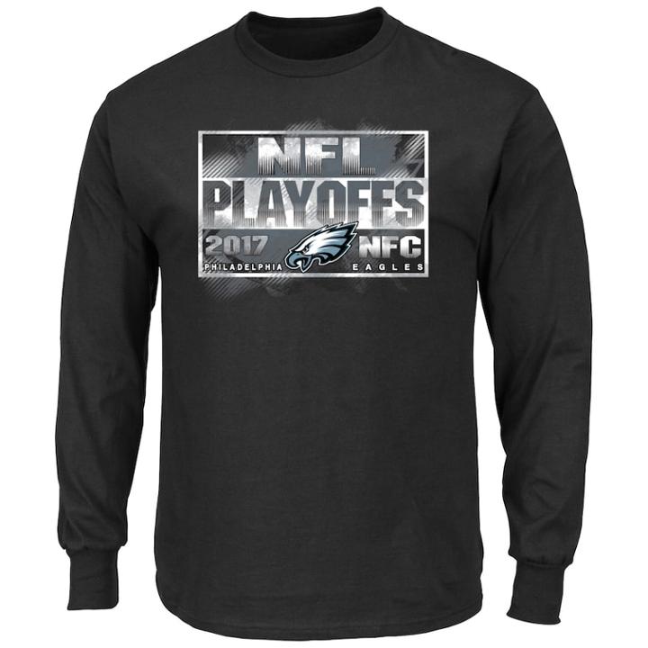 Men's Philadelphia Eagles 2017 Nfl Playoffs Passing Game Tee, Size: Xl, Oxford