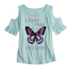 Plus Size Girls 7-16 So&reg; Cold-shoulder Top, Size: 16 1/2, Light Blue