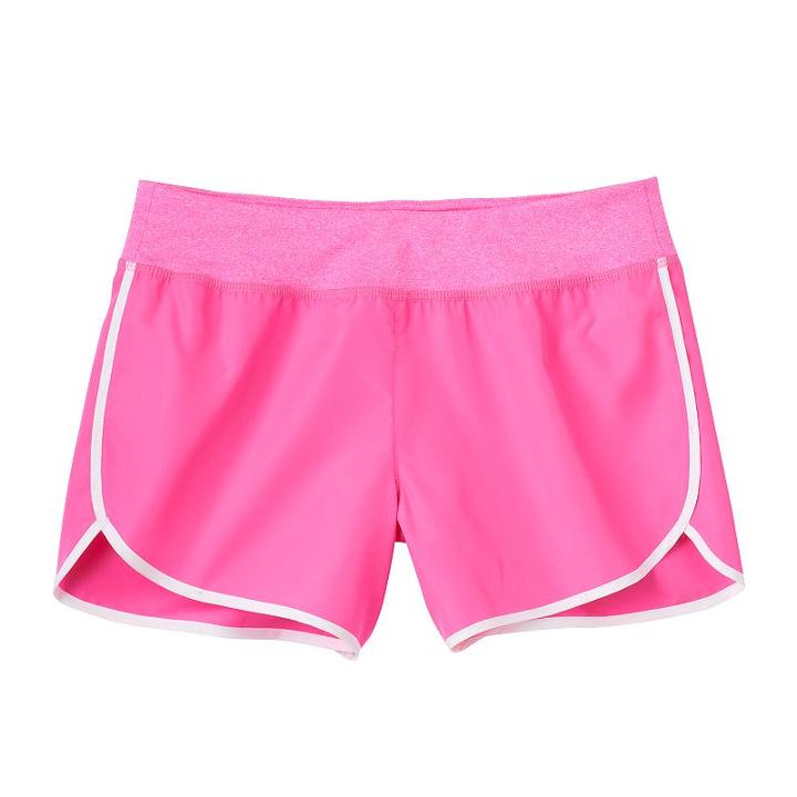 Girls Plus Size So&reg; Athletic Running Shorts, Size: 12 1/2, Pink