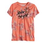 Girls 7-16 & Plus Size Mudd&reg; Short Sleeve Graphic Tee, Size: 14 1/2, Med Pink