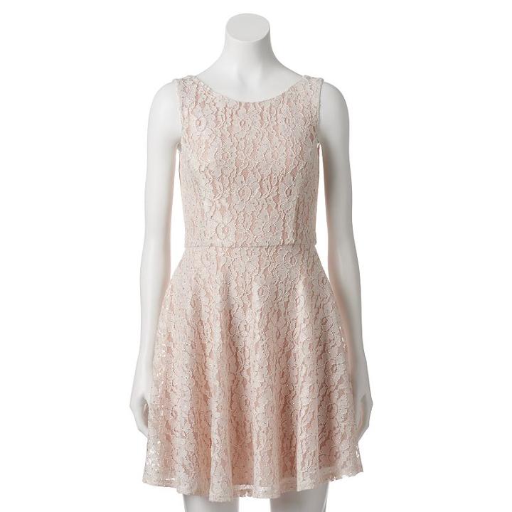 Juniors' Speechless Skater Dress, Kids Unisex, Size: 9, Light Pink