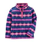 Girls 4-12 Oshkosh B'gosh Microfleece Half Zip Sweatshirt, Size: 7, Blue Print
