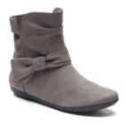 Sonoma Goods For Life&trade; Girls' Bow Slouch Boots, Girl's, Size: 4, Grey