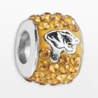 Logoart Missouri Tigers Sterling Silver Crystal Logo Bead - Made With Swarovski Crystals, Women's, Yellow