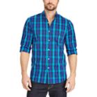 Big & Tall Chaps Classic-fit Stretch Poplin Button-down Shirt, Men's, Size: 3xb, Blue (navy)
