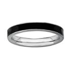 Stacks And Stones Sterling Silver Black Enamel Stack Ring, Women's, Size: 6