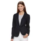 Women's Apt. 9&reg; Torie Denim Blazer, Size: 16, Dark Blue