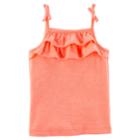 Girls 4-8 Carter's Tiered Ruffle Tank Top, Size: 8, Orange