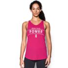 Women's Under Armour Power In Pink Show Your Power Strappy Tank, Size: Xs, Dark Pink