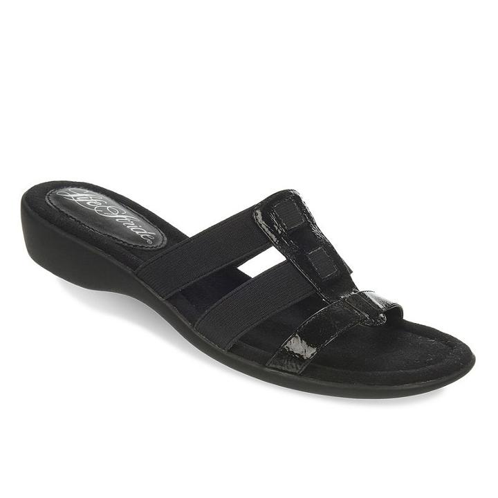 Lifestride Talk Women's Sandals, Size: 6 Wide, Black