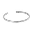 Love This Life Silver-plated Celebrate Your Path Cuff Bracelet, Women's, Grey