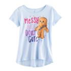 Girls 7-16 Star Wars Messy Hair Don't Care Chewbacca Graphic Tee, Size: Medium, Blue