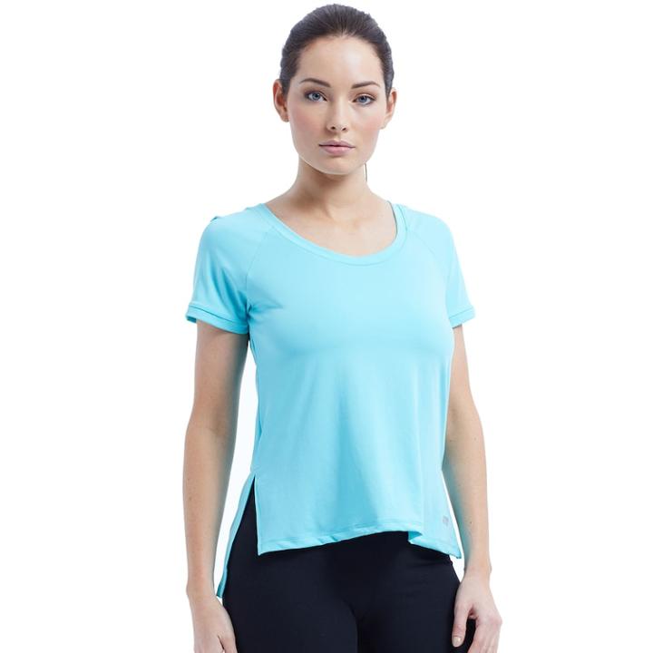 Women's Marika Ion Strappy Short Sleeve Tee, Size: Small, Turquoise/blue (turq/aqua)