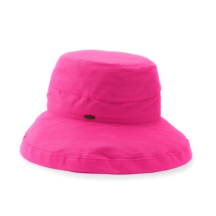 Women's Scala Cotton Medium Brim Hat, Med Pink