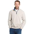 Men's Izod Advantage Regular-fit Performance Quarter-zip Fleece Pullover, Size: Xl, Med Beige