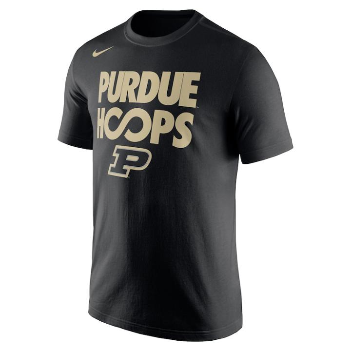 Men's Nike Purdue Boilermakers Basketball Tee, Size: Xxl, Black