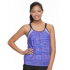 Women's Free Country 2-in-1 Blouson Tankini Top, Size: Large, Purple Oth