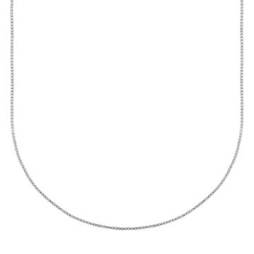 Splendid Silver Silver-bonded Box Chain Necklace - 16-in, Women's, Size: 16, Grey
