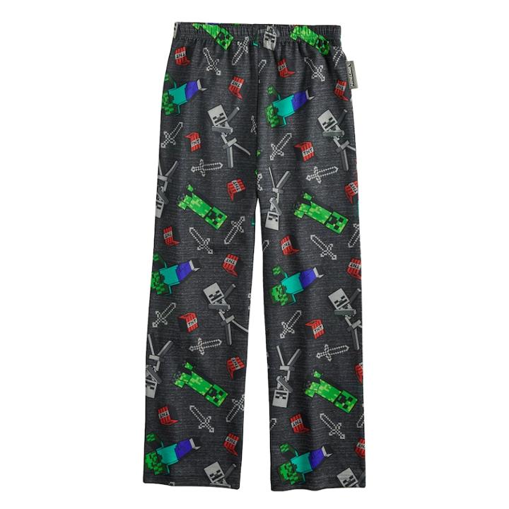 Boys 4-16 Minecraft Creeper Lounge Pants, Size: 4-5, Multicolor