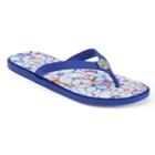 Love This Life Floral Print Flip Flops, Women's, Size: Large, Dark Pink