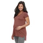 Maternity A:glow Graphic Tunic Tee, Women's, Size: Xxl-mat, Brown