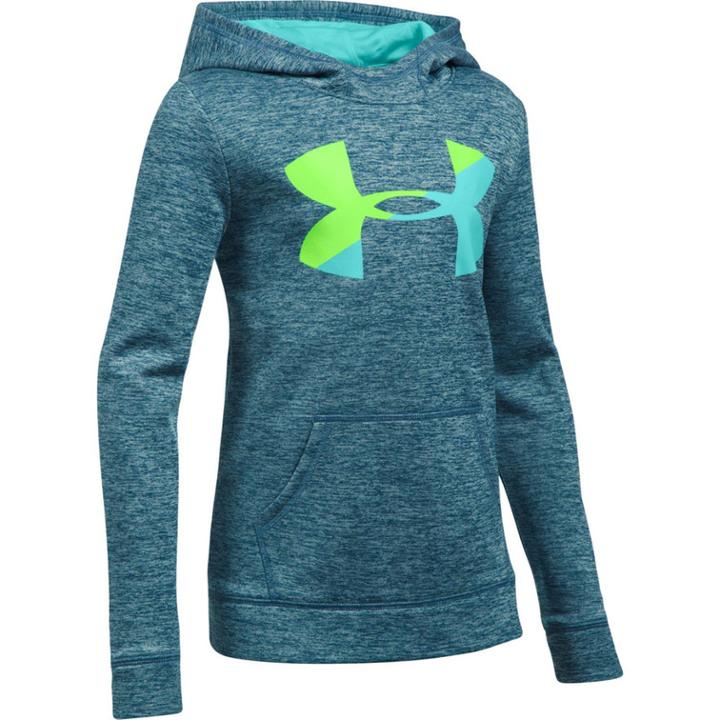 Girls 7-16 Under Armour Novelty Big Logo Hoodie, Size: Large, Beige Over