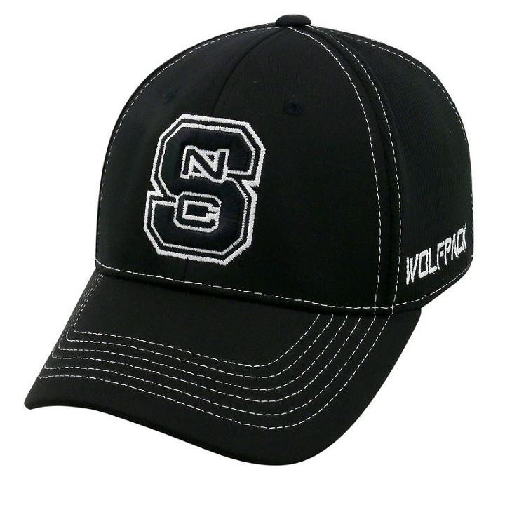 Adult Top Of The World North Carolina State Wolfpack Dynamic Performance One-fit Cap, Men's, Black