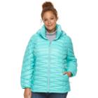 Plus Size Zeroxposur Jolie Hooded Packable Down Puffer Coat, Women's, Size: 1xl, Lt Green