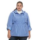 Plus Size Croft & Barrow&reg; Hooded Roll-tab Anorak Jacket, Women's, Size: 1xl, Lt Purple