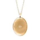 14k Gold Over Silver Diamond Accent Oval Locket, Women's, Size: 18, Yellow