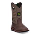 John Deere Johnny Popper Kids' Boots, Kids Unisex, Size: 2, Brown