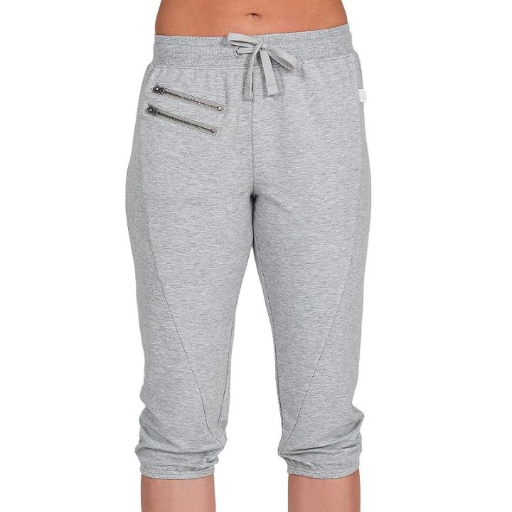 Women's Skechers Beach Comber Zipper Capris, Size: Medium, Med Grey